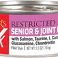 Evanger’s EVX Restricted Diet Senior and Joint Health Canned Cat Food – 24 Count, 5.5 oz Cans Each – Salmon with Taurine, L Carnitine, Glucosamine & Chondroitin – Grain Free Pâté Style