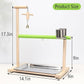 Bird Palyground, Parrot Playstand Natural Wood, Bird Perch Stand Gym with Feeder Cups and Removable Tray, Bird Cage Accessories for Parakeets Cockatiels Lovebirds