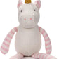 100% Organic Cotton Baby Stuffed Animal, Pink Unicorn Plush for Newborn 7.1"