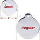 Engraved Pet Tag for Dogs and Cats - Personalized Front & Back up to 4 Lines of Text Custom Engraved ID, Round Paw Print Solid Plating Stainless Steel Blue Regular
