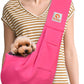 Tomkas Small Dog Sling Carrier - Classic Pocket & Classic Strap - for 3-10 lbs Pets(Rosered)