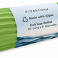 Oceanfoam Tidal Roller - Algae Green - Muscle Massage Foam Roller for Back Pain & Stretching - Firm and Ergonomic Wide Wave Textured - Yoga, Athletics, & Wellness - Full Size, 20" x 5"