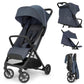 Inglesina Quid³ Stroller, Astral Blue - Compact Reclining Travel Stroller for Baby & Toddler 0-55 lbs, One Hand fold, Car seat Compatible, Airplane Overhead, Lightweight, Foldable, XL UPF 50+ Canopy