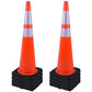 OrangeStar 36" Traffic Cones 8-Pack, Orange Safety Cones with Reflective Collars, Weighted Rubber Base for Parking, Construction, Road Safety, Indoor & Outdoor Use