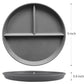 greenandlife 9 Inch 4PCS Unbreakable Portion Control Plates, Divided Plates for Kids Adults, Dishwasher & Microwave Safe Compartment Plate, Lightweight Reusable Wheat Straw Plate, BPA Free