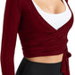 Women Tie Front Shrug Long Sleeve Bolero Cardigan Lightweight Casual Tops