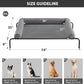 RRPETHOME Large Elevated Cooling Dog Bed, Raised Dog Cot Beds for Large Dogs, Elevated Outdoor Pet Cot, Chew Proof Portable Cooling Pet Cot with Skid-Resistant Feet and Breathable Mesh
