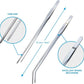 2 Pcs 10.6 Inches Heavy Duty Reptile Feeding Tongs, Long Aquarium Tweezers, Straight and Curved Long Tweezers for Aquarium and Terrarium
