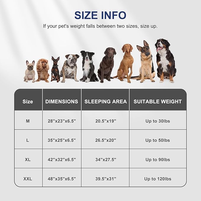 FURTIME Orthopedic Dog Bed for Medium Dogs - Washable Dog Sofa Beds Medium, Supportive Foam Pet Bed with Removable Washable Cover, Waterproof Lining and Nonskid Bottom, Khaki