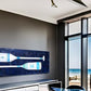 Yihui Arts Coastal Canvas Wall Art - Navy Blue and White Oar Painting for Bedroom Bathroom Decor