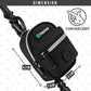 PetAmi Dog Poop Bag Holder for Leash, Dog Pet Waste Bag Dispenser For Poop With Clip For Doggie Puppy Walking Accessories Travel Camping, Dog Treat Pouch Supplies Must Have With Doggy Bag Roll, Black