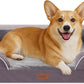 Comfort Expression Medium Dog Beds Waterproof Orthopedic Foam Dog Sofa Beds for Medium Large Dogs Comfy Pet Bed with Washable Removable Cover & Non-Slip Bottom(Medium,Purple)