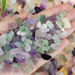 1lb Fluorite Aquarium Gravel Rocks Natural Tumbled Healing Crystal Chips Bulk Gemstones Crushed Stones for Fountain Vase Filler Planters Decorative Fish Tank Potted Reiki Energy Balancing