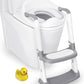 JASSONE® Potty Training Seat, Toddler Step Stool, 2 in 1 Potty Training Toilet for Kids, Baby Seat with Splash Guard and Anti-Slip Pad for Boys Girls Potty Training, Grey
