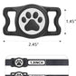 IP68 Waterpoof Dog Airtag Holder, Stretchy Silicone Full Body Covered Apple Air Tag Holder for Dog Cat Collar Fit All Width Collar (Black, 1 Pack)