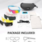 BangLong Polarized Sports Sunglasses Cycling Sun Glasses for Men Women with 5 Interchangeable Lenes for Running Baseball Golf