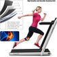 GYMAX Walking Pad, 2.25HP Foldable Treadmill with Smart App & Remote Control, Bluetooth LED Monitor, Small Spaces Compact Running Machine, Folding Portable Under Desk Treadmill for Home Office