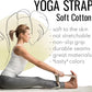 TECEUM Yoga Strap & Mat Strap – 2 IN 1 – Cotton – 6 ft 8 ft 10 ft (30+ colors) – Adjustable Non-Slip Belt for Yoga, Pilates, Stretching, Physical Therapy, Fitness & Home Workout – For Carrying Mats