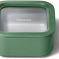 Caraway Glass Food Storage, 4.4 Cup - Ceramic Coated, Non-Toxic, Non-Stick Lunch Box With Glass Lids - Easy to Store, Dishwasher, Oven, & Microwave Safe - Sage