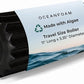 Oceanfoam Ripple Travel Foam Roller (11" x 3.35") Firm Mini Foam Roller for Physical Therapy, Deep Tissue Massage, Back Pain - High Density, Ergonomic Wave Textured - Yoga, Pilates, Exercise (Black)