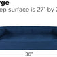 Furhaven Orthopedic Dog Bed for Large/Medium Dogs w/ Removable Bolsters & Washable Cover, For Dogs Up to 55 lbs - Quilted Sofa - Navy (Blue), Large