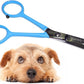 Tiny Trim 4.5" Ball-Tipped Scissor for Dog, Cat and all Pet Grooming - Ear, Nose, Face & Paw - Scaredy Cut's small Safety Scissor Blue