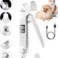 2-in-1 Dog Nail Trimmers & Dog Nail Grinder with 2 LED Lights, USB Rechargeable, Cat Nail Clipper with Splash Guard, and Multiple Grinding Methods for Small, Medium, and Large Dogs & Cats