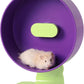 Quiet Hamster Wheel 10.2 Inch Dual-Bearings Silent Small Animals Running Exercise Wheel Height Adjustable for Syrian Hamsters, Gerbils, Rats, or Other Small Pets, Grape Purple