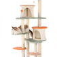 HYABi 63-inch Cat Tree for Large Cats, Multi-Level Flower Tower with Condo, Sisal Scratching Posts & Toy Balls, Sturdy & Safe Indoor Playhouse