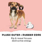 Barkbox Super Chewer Tough Dog Chew Toys for Aggressive Chewers, Plush 2 Toys in 1 (Panda - Large)