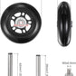 uxcell Replacement Luggage Wheels 80x24mm Suitcase Wheel Repair Kits Include 2 PU Bearing Wheels & Washers, Wrenches & Axle Screw for Trolley Bag, Inline Skate and Caster Board