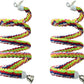 2pcs 63in Bird Perch Rope Bungee Parrot Toy - Pure Natural Cage Chewing Toy