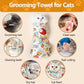 Magic Cat Wrap for Cutting Nails & Grooming, Self Adherent Fabric Wrap for Cats, Multi Functional Pet Grooming Towel Blanket, Wrap Snug and Groom for Cats, 17.7in, Under 9 Ibs