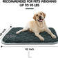 furrybaby Dog Bed Mat Flat Crate Mat with Anti-Slip Bottom Machine Washable Pet Kennel Pad for Dog Sleeping (L 42x28'', Grey Mat)