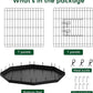 PJYuCien Dog Playpen, 8 Panels 36’’H Dog Pens Indoor with Bottom Pad, Metal Foldable Pet Puppy Exercise Fence Crate Kennel, Better for Medium Animals,Black