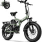 Foldable Electric Bike for Adults, 30+MPH, 48V 20Ah Removable Lithium Battery up to 80Miles, 20" Fat Tire 1000W Peak Motor Dirt Ebike Adult Electric Bicycle for Commute Beach Mountain E Bike