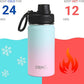 DRINCO Stainless Steel Water Bottle Spout Lid Vacuum Insulated Double Wall Water Bottle Wide Mouth (40oz 32oz 22oz 18oz 14oz) Leak Proof Keeps Cold or Hot (14 oz, 14oz Macaron)