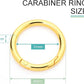 10 Pack 1-1/4" Trigger Spring O Rings, Metal Round Carabiner Clip Snap Hook, Spring Keyring Buckles for Replacement Purse Strap, Paracord Lanyard Clips, Keychain Rings Hardware DIY Crafts Making