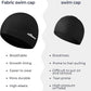 Firesara Fabric Swim Cap, High Elasticity Swimming Cap Keeps Hair Clean Breathable Fit Both Long Hair Short Hair, Swim Caps Woman Girls Men Kids One Size Hat