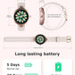 Fitness Tracker, Round Fitness Watches for Women with Bluetooth Call Heart Rate Monitor Sleep Tracker Calorie/Step Counter, Birthday Gift for Women Lady Mom Waterproof Starlight