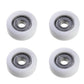 MroMax Roller Idler Bearing Pulley-8 x 32 x 12mm Sliding Conveyor Nylon Wheel with 608Z Bearing for Furniture, Hardware Accessories and Mobile Door White 4Pcs