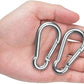 Spring Snap Hooks M5 M6 M8 M10 Carabiner Heavy Duty Carabiner Clips Galvanized Steel Quick Links Caribiniers Hammocks Hooks for Camping Hiking Outdoor Swing Pet Leash Gym