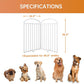 2 Panles Full Matel Freestanding Dog Gates with Door, 48"Extra Wide 36"Tall Free Standing Dog Pet Gate for Indoor & Outdoor. Foldable Pet Fences for Doorways, House, Stairs, Porch, Deck, Yard