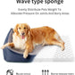 Orthopedic Dog Beds for Medium Dogs, Durable Egg Crate Foam Sofa Dog Bed wit Washable Removable Cover,Waterproof Lining,Pet Bed for Large Dogs (Navy Blue-Velvet, 31.5" L x 25.2" W x 7" Th)