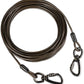 Dog tie Out Cable, 10/20/25/30/50/70/100 feet, Suitable for Dogs up to 350 pounds, Dog Cable with Swivel Buckle, Lightweight, Non-Winding, for Outdoor Camping, Yard Dog Cable (Black, 50FT)