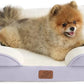 Bedsure Orthopedic Dog Beds for Small Dogs - Washable Small Dog Cat Bed Waterproof, Comfort Pet Couch Sofa with Washable Removable Cover, Pets Bed with Nonskid Bottom, Lavender, 24"