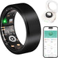 Smart Rings for Women Men, Smart Ring Tracker with Blood Oxygen/Blood Pressure/Heart Rate/Sleep Monitor/Step Counter/Gesture Control/IP68 Waterproof Fitness Tracker, Stainless Steel