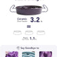 LE TAUCI Ceramic Slow Feed Dog Bowls, Elevated for Small and Medium Breed Dogs, Anti-Gulping Pet Feeding Dishes, Maze Purple, 1.5 Cups