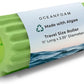 Oceanfoam Ripple Travel Foam Roller (11" x 3.35") Firm Mini Foam Roller for Physical Therapy, Deep Tissue Massage, Back Pain - High Density, Ergonomic Wave Textured - Yoga, Exercise (Algae Green)