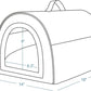 Jiupety Indoor Dog House, 2 in 1 Portable Foldable House Bed with Cover, Pet Tent & Cave Bed for Cats and Small Dogs, M(18"×14"×13"), Up to 9 Lb, Grey